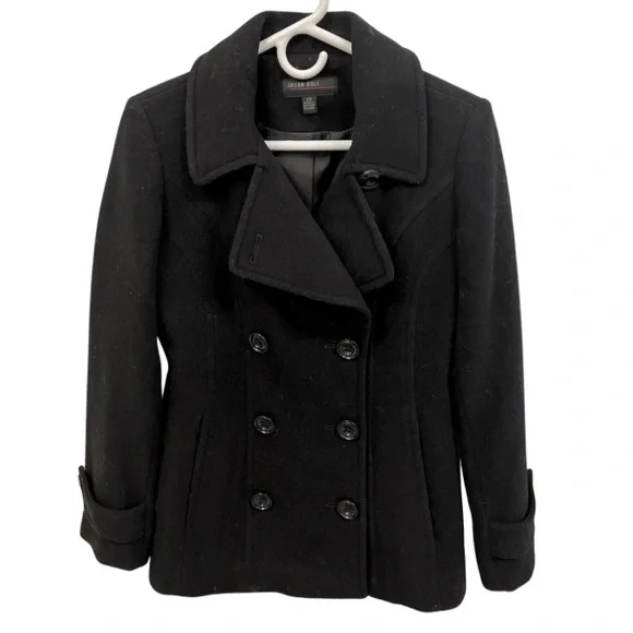 Jason Kole Women's Black Peacoat - Picture 2 of 7